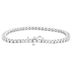 14 Karat White Gold Diamond Tennis Bracelet