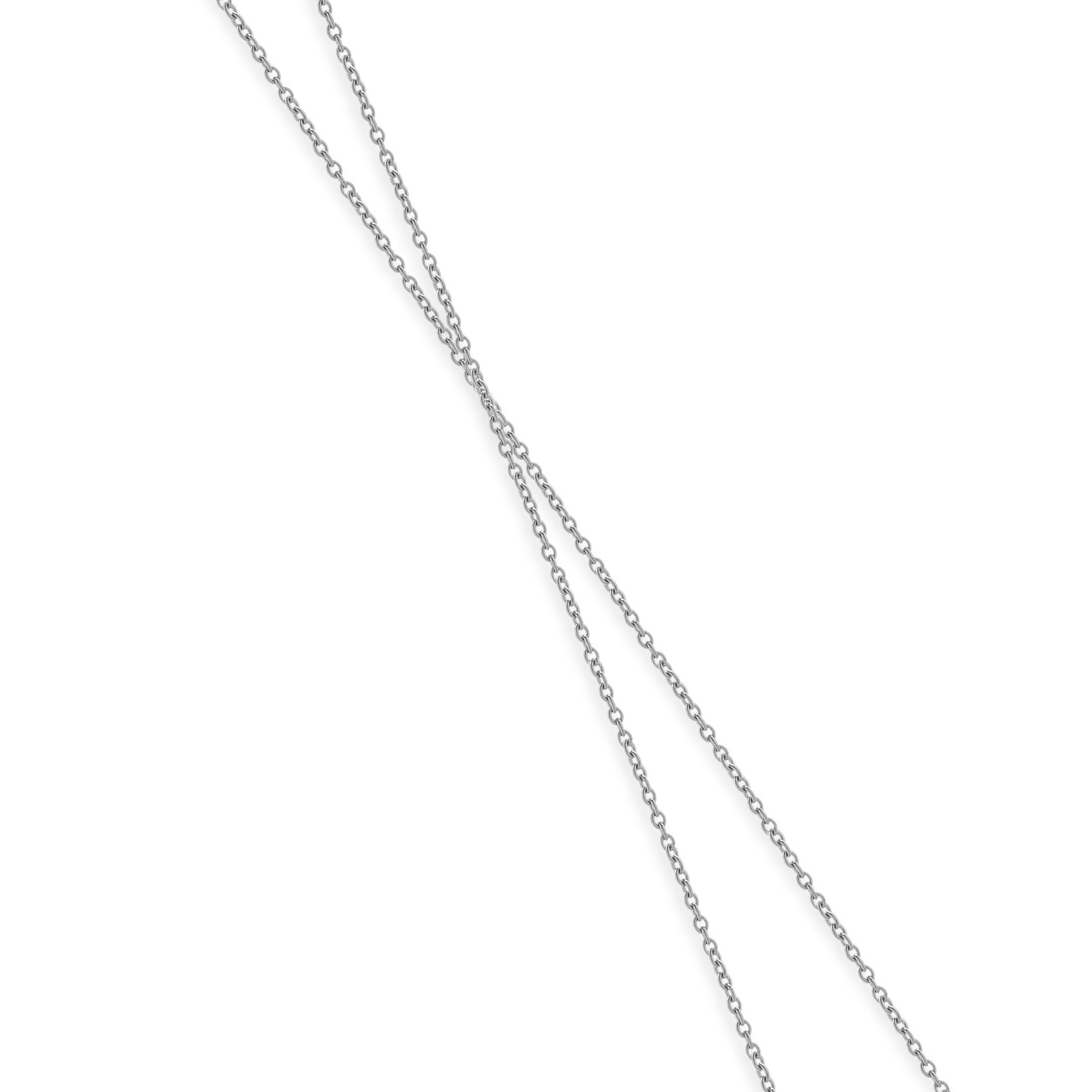Taglio rotondo Michael Beaudry - Collana Infinity Crossover con diamanti e platino in vendita