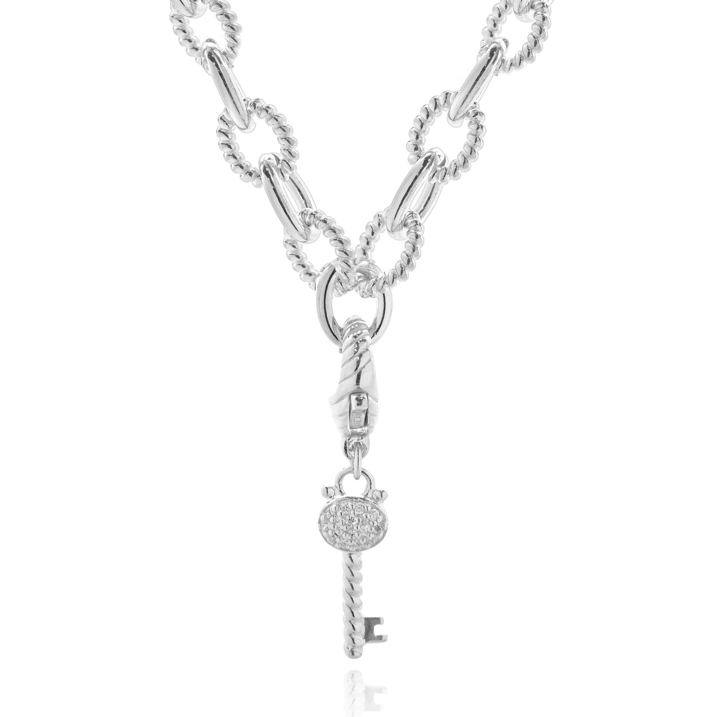 Designer: Judith Ripka
Materiale: argento sterling
Dimensioni: la collana misura 18.25 pollici
Peso: 47,60 grammi