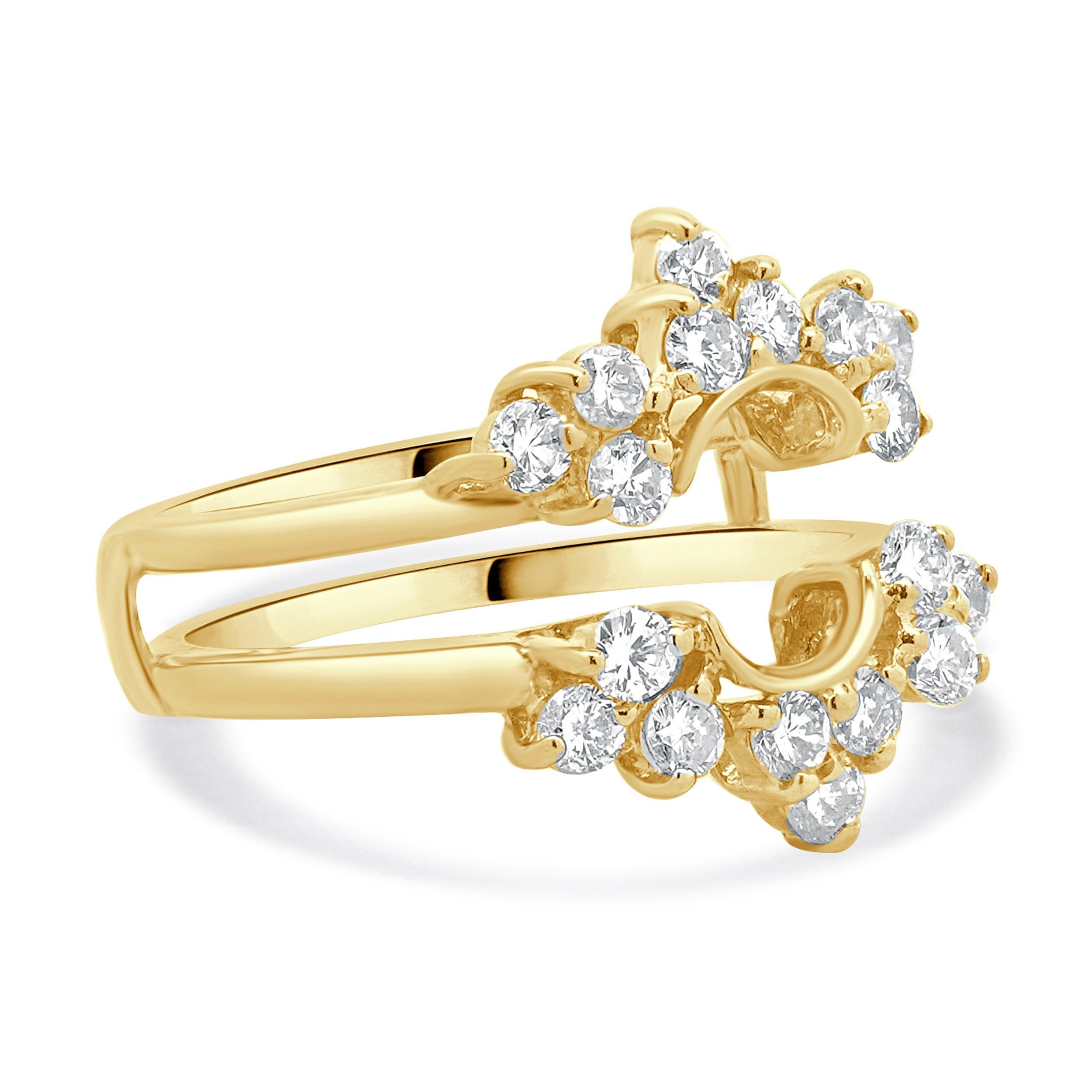 Anello con diamante in oro giallo 14 carati In condizioni ottime in vendita a Scottsdale, AZ