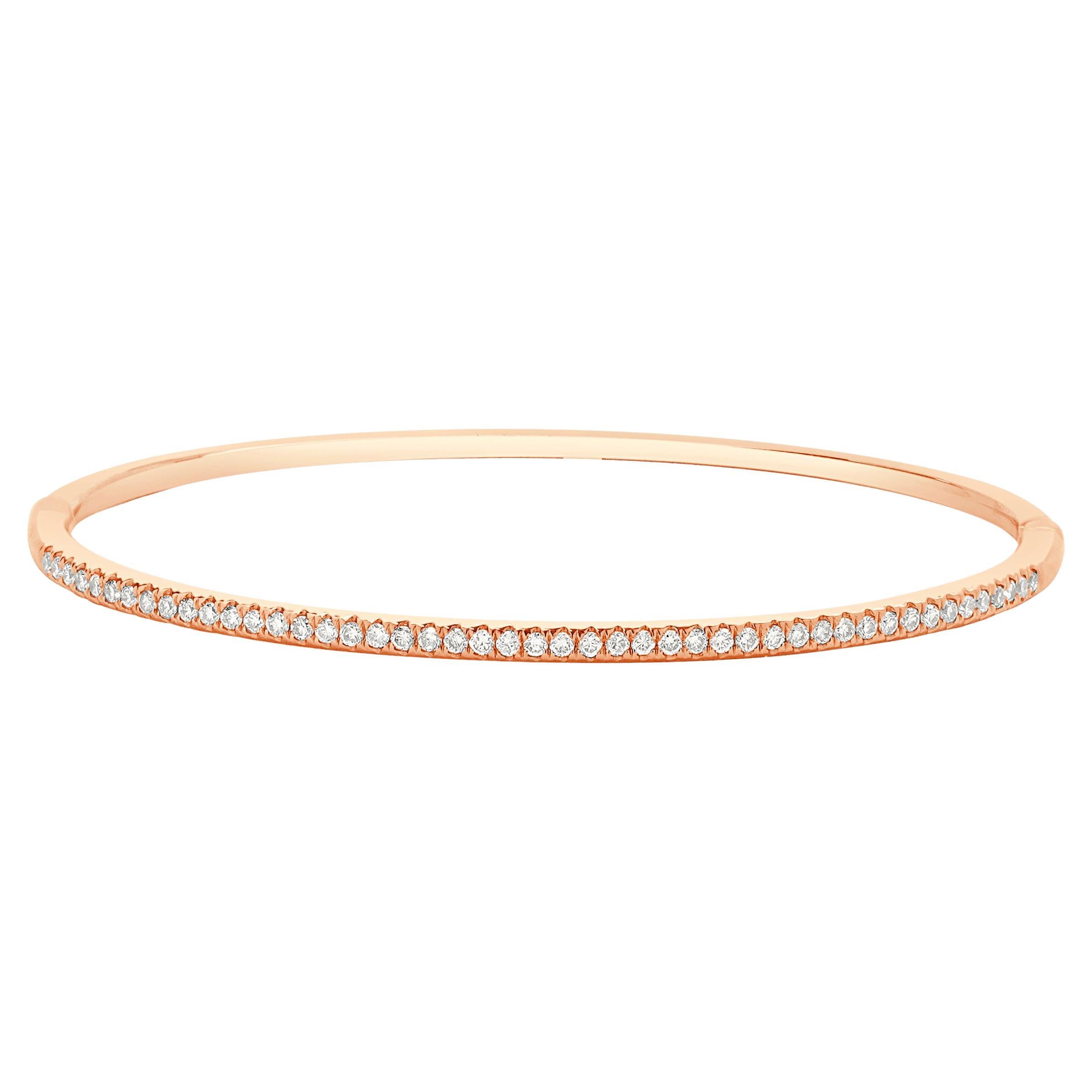 Bracelet en or rose 18 carats avec diamants