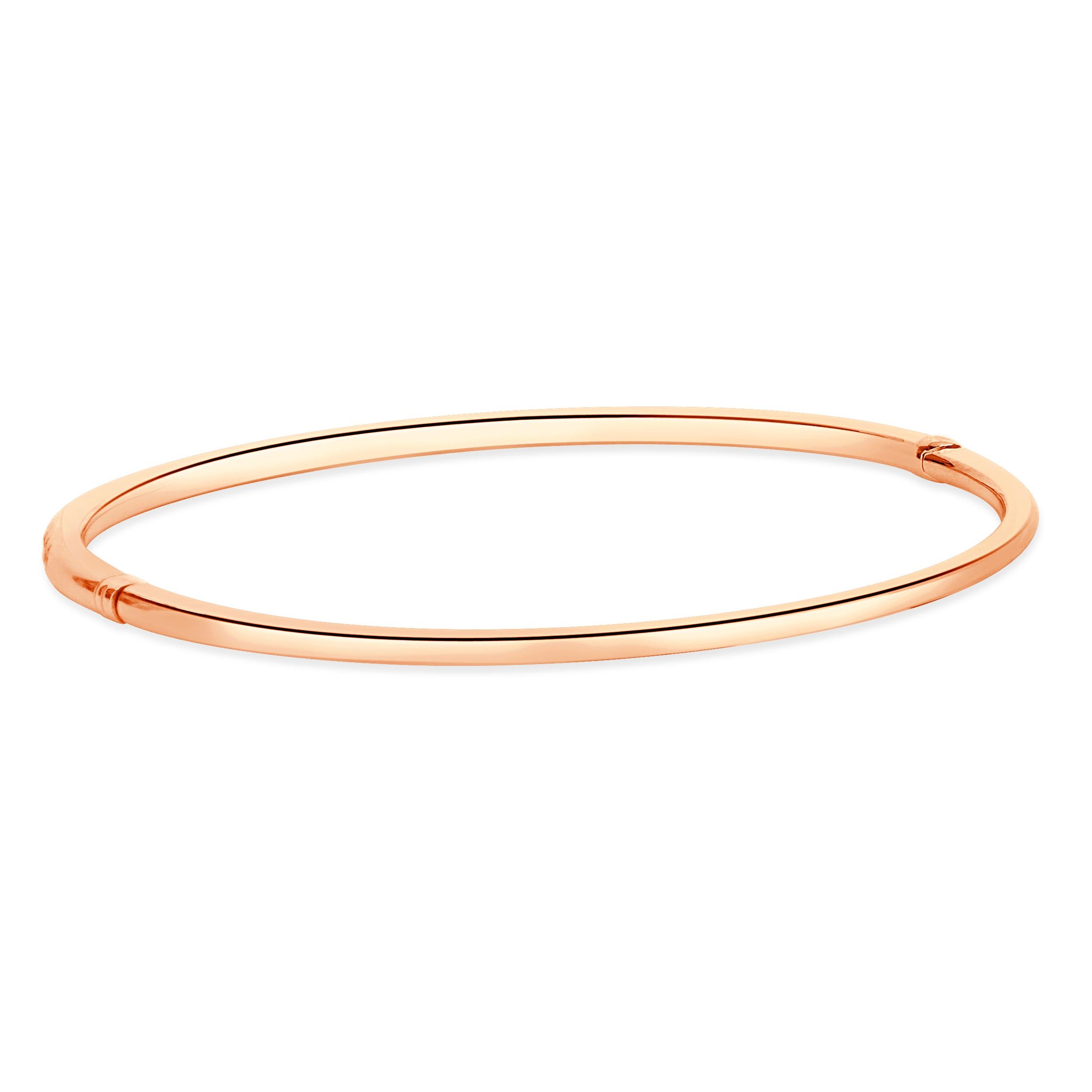 Taglio rotondo Bracciale con diamanti in oro rosa 18 carati in vendita