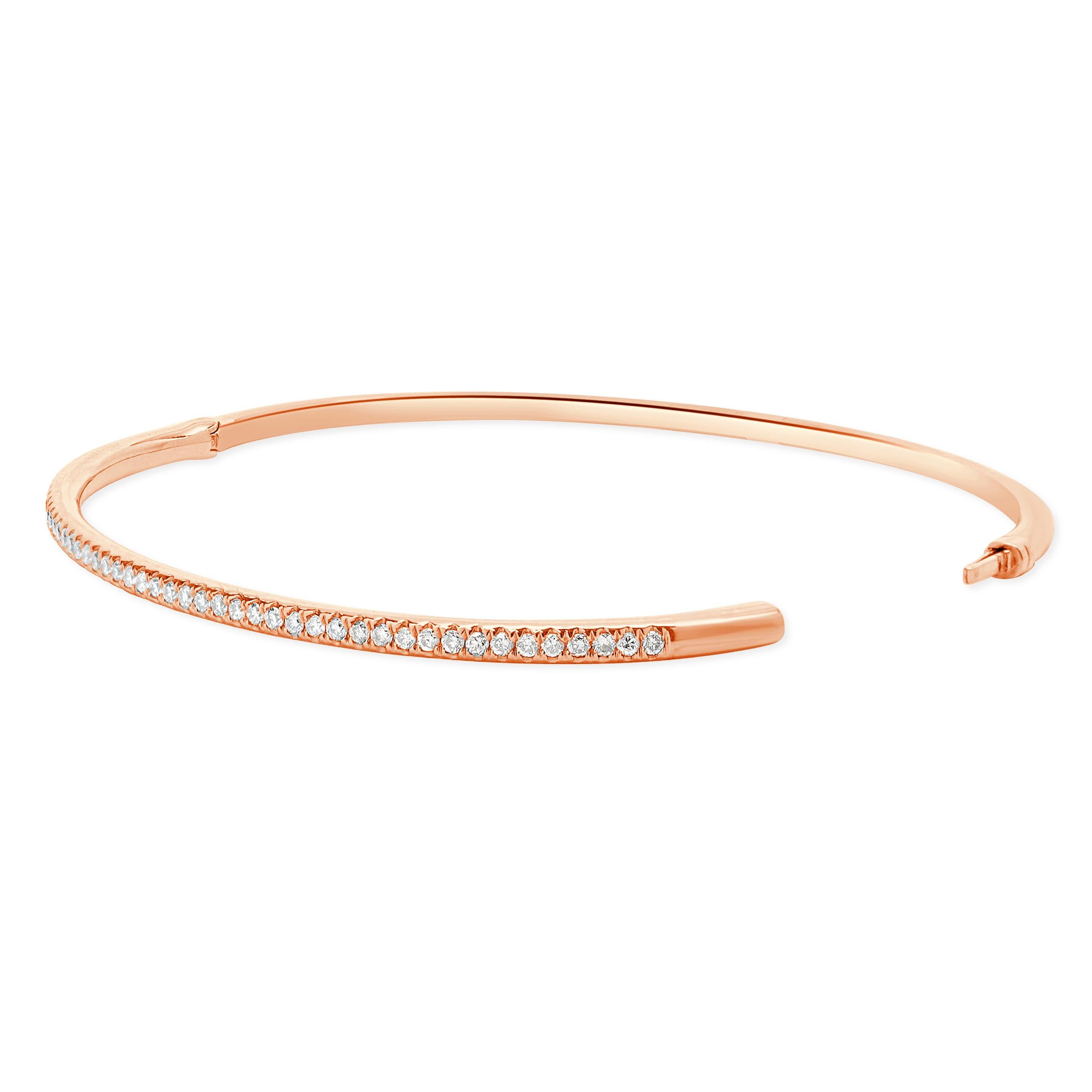 Bracciale con diamanti in oro rosa 18 carati In condizioni ottime in vendita a Scottsdale, AZ