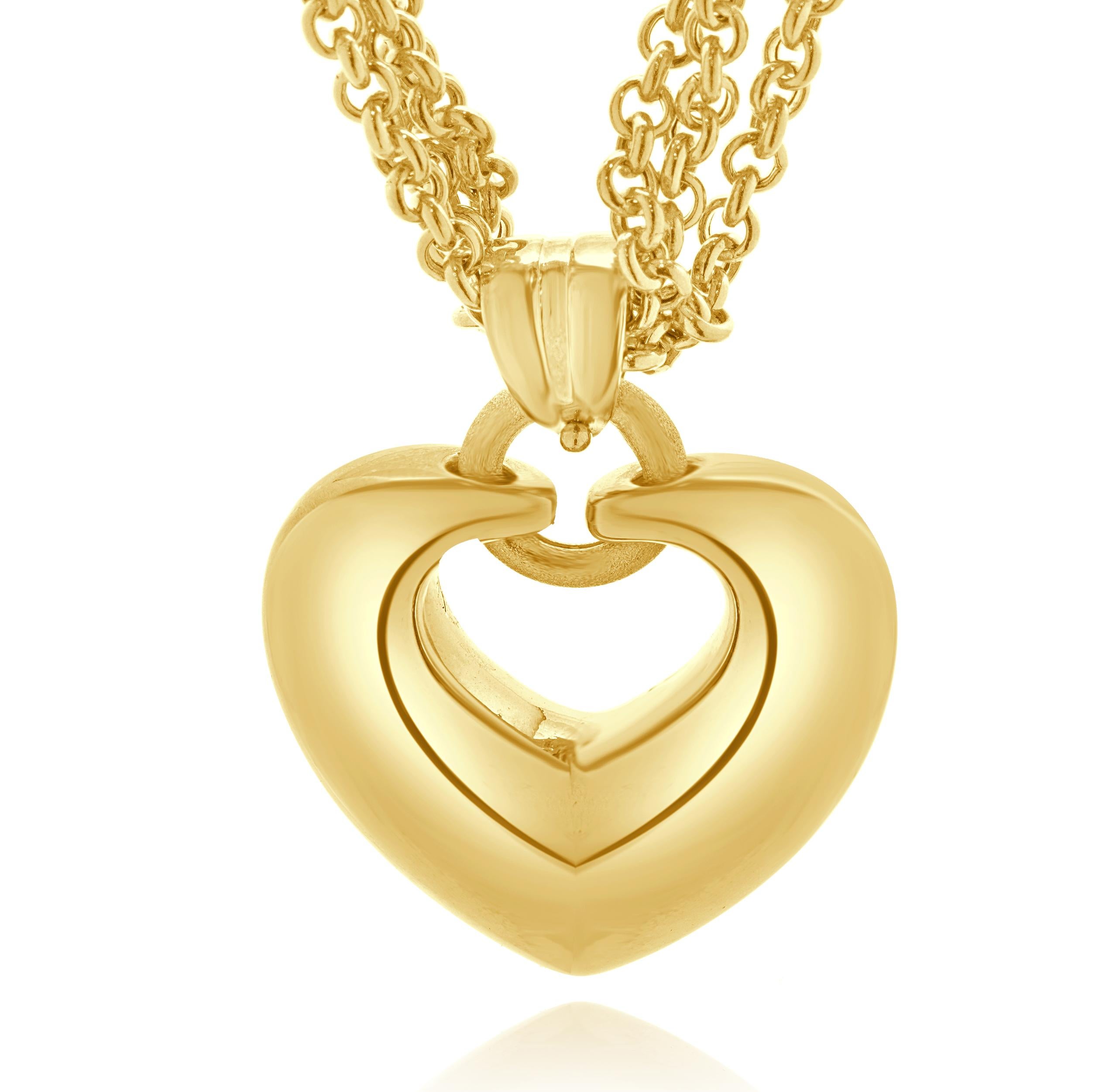 Designer : design personnalisé
Matériau : Or jaune 18K
Poids : 28,80 grammes
Dimensions : le collier mesure 16.5 pouces de long.
