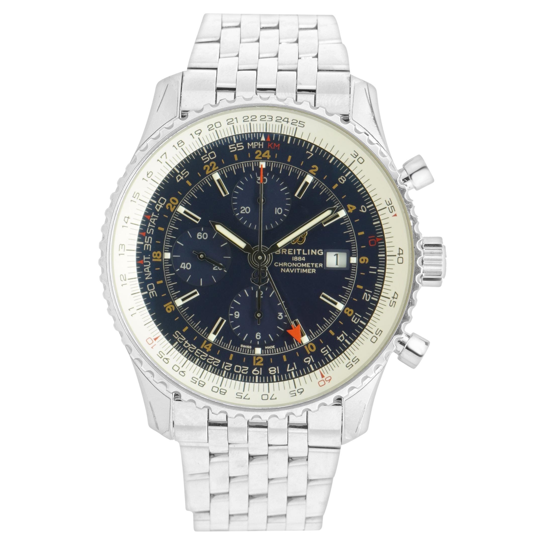 Cronógrafo Breitling Navitimer World de acero inoxidable en venta