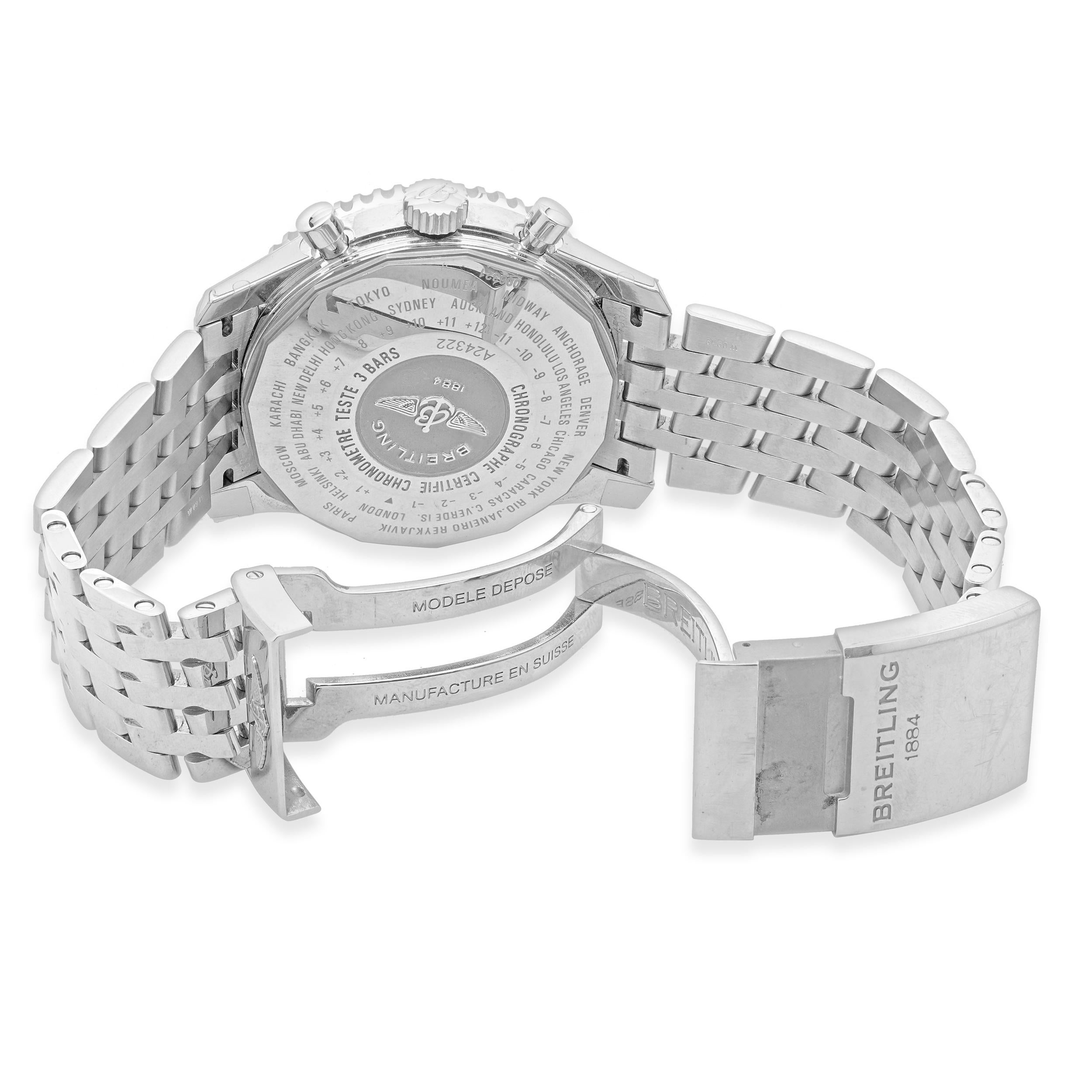 Femenino o masculino Cronógrafo Breitling Navitimer World de acero inoxidable en venta