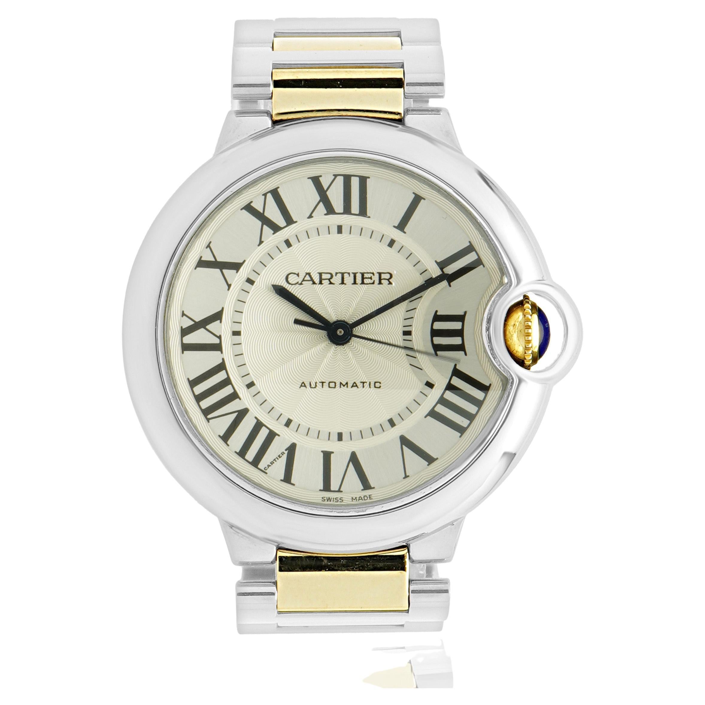 Ballon Bleu 36 en acier inoxydable et or jaune 18 carats de Cartier en vente