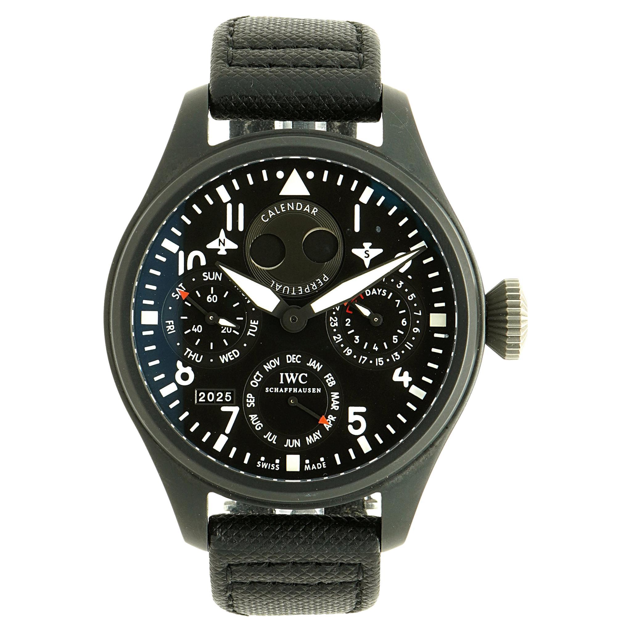 IWC Big Pilot's Top Gun Perpetual Calendar aus schwarzem Titan