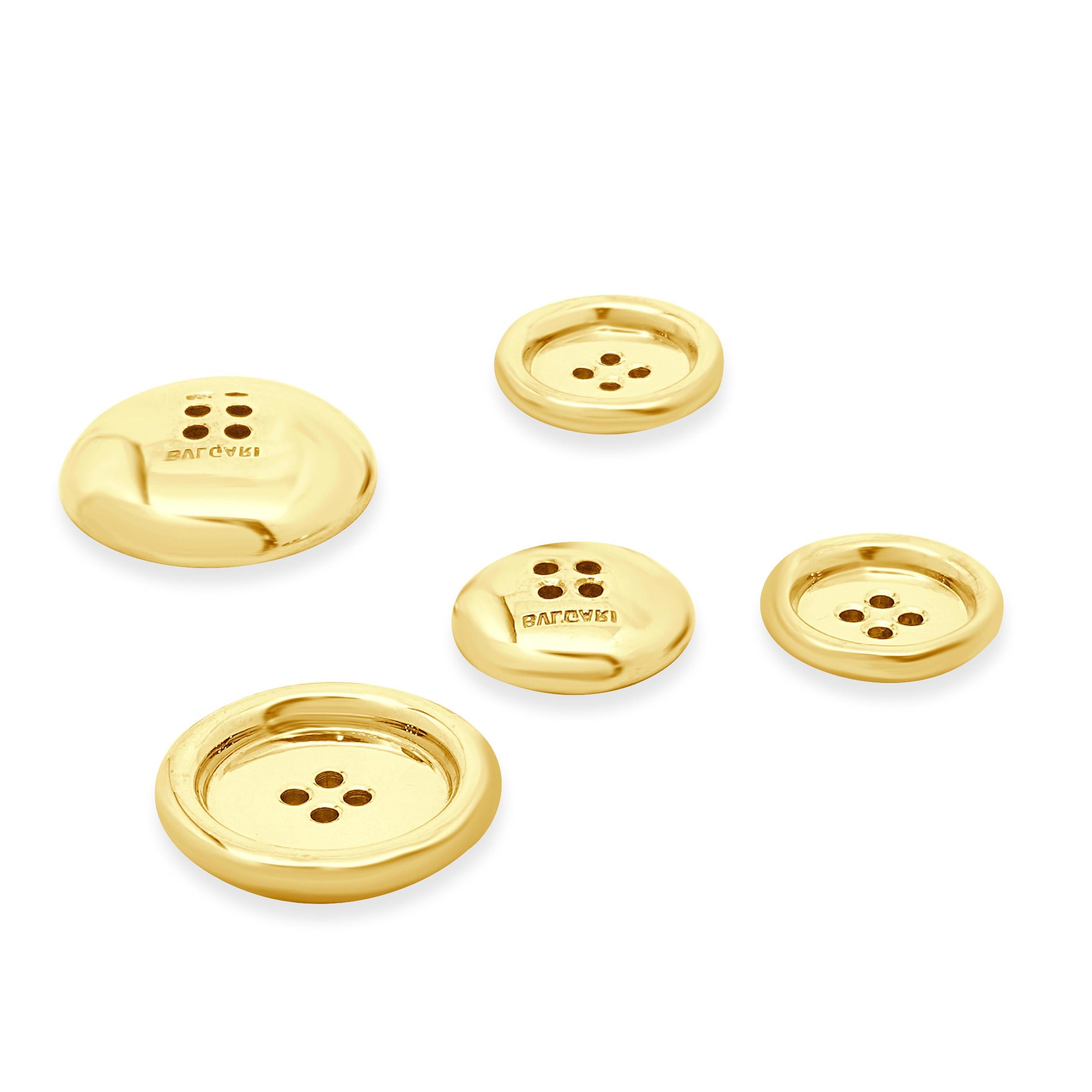 Bulgari or jaune 18 carats Collectional à 5 boutons Unisexe en vente