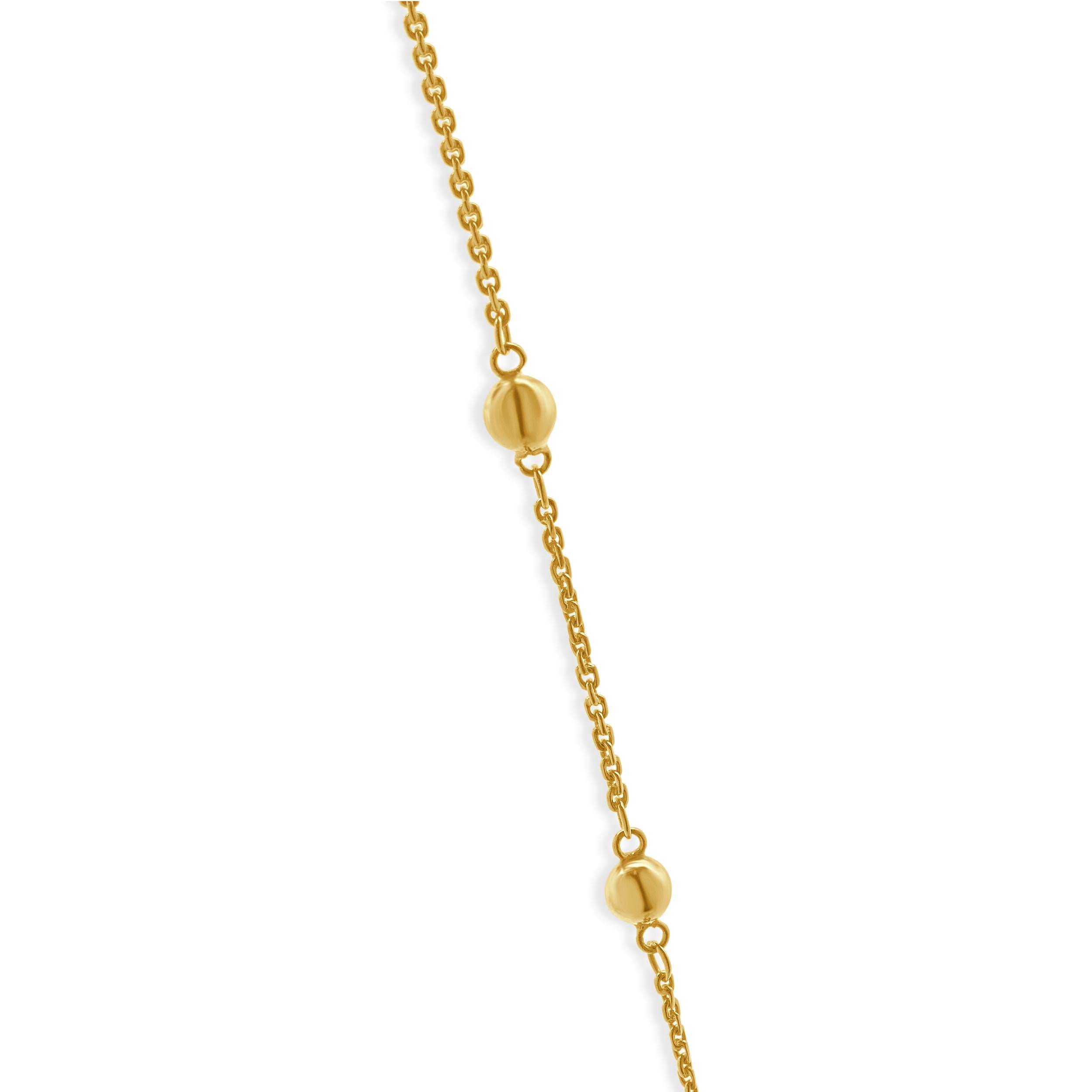 De las mujeres Collar Estación de Bolas de Oro Amarillo de 10 Kilates en venta