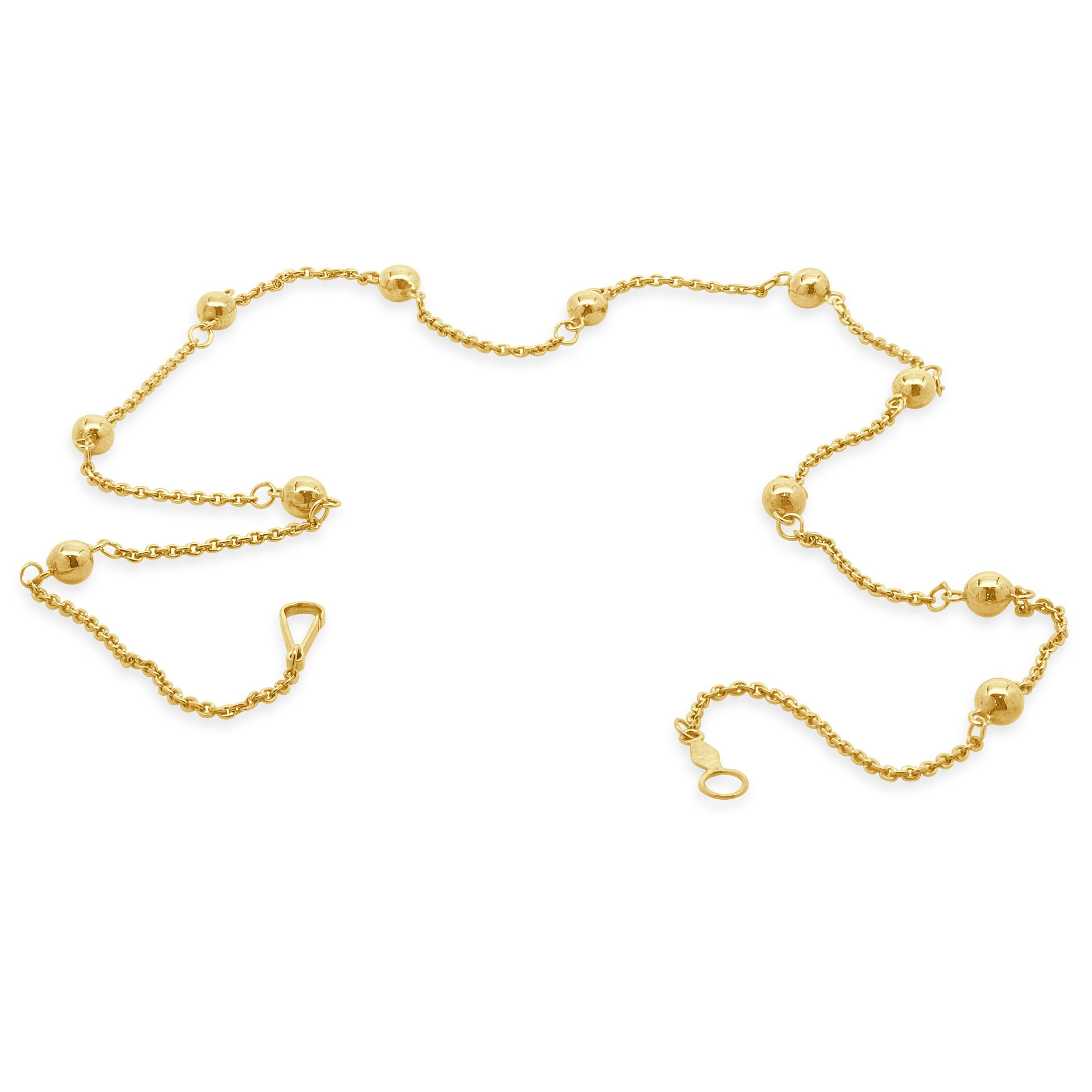 Diseñador: custom
Material: Oro amarillo de 10 quilates
Dimensiones: el collar mide 15.75 cm de largo
Peso: 2.84 gramos