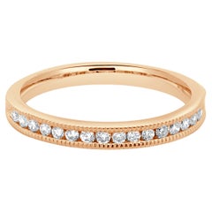 Bracelet en or rose 14 carats serti de diamants en Channel Channel