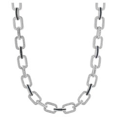 Gauthier Collar de Eslabones de Zafiro y Diamantes en Oro Blanco de 14 Kilates