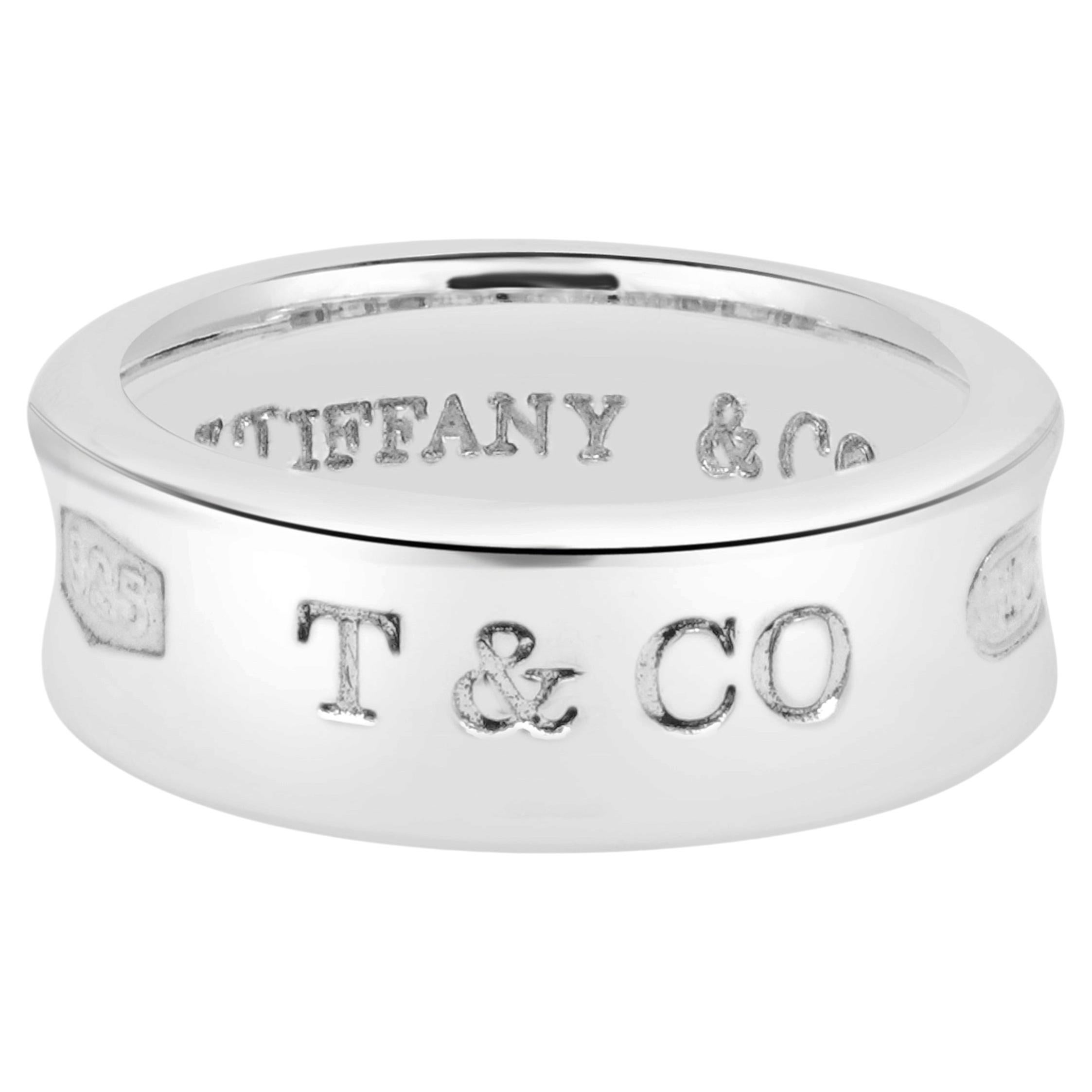 Tiffany & Co. Sterling Silver 1837 Concave Band For Sale