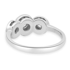 Tiffany & Co. Platinum Round Diamond 3-Stone Circlet Halo Ring