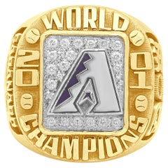 10K Yellow Gold Arizona Diamondbacks 2001 World Series Championship Diamond Ring