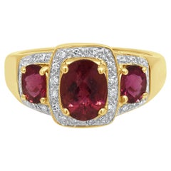 14K Yellow Gold Bezel Set Oval Cut Amethyst Solitaire Ring