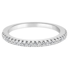 Platinum Round Diamond Wedding Band