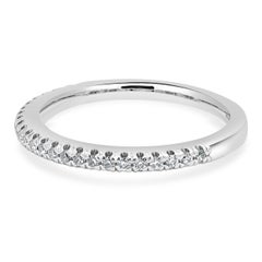 Platinum Round Diamond Wedding Band