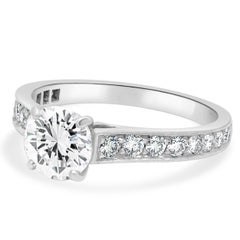 Cartier Platinum GIA Certified Round Brilliant Cut Diamond Engagement Ring