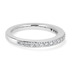 14K White Gold Round Diamond Wedding Band