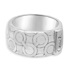 Coach Sterling Silver Classic Classy "C" Logo Ring