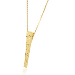 Alex Sepkus 18K Yellow Gold Multi-Color Diamond Fire Mix Ribbon Pendant Necklace