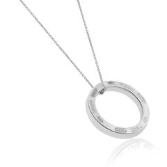Tiffany & Co. Sterling Silver 1837 Medium Open Circle Necklace 16.0"