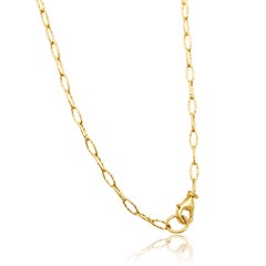 Collier « œil maléfique » en or jaune 14 carats, avec un grenat tsavorite rond et un halo de diamants ronds