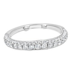 Neil Lane 14 Karat White Round Diamond Ring Guard
