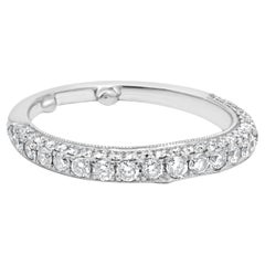Neil Lane 14 Karat White Round Diamond Ring Guard