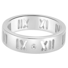 Tiffany & Co. 18 Karat White Gold and Diamond Atlas Band