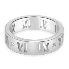 Tiffany & Co. 18 Karat White Gold and Diamond Atlas Band