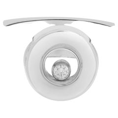 Anello rotondo Happy Diamond di Chopard in oro bianco 18 carati