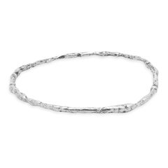 Lee Brevard Sterling Silver Old Money Bangle Bracelet 7.5"