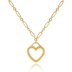 Tiffany & Co. 18K Rose Gold Sentimental Heart Drop Necklace 16.0"