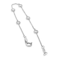 Tiffany & Co. Sterling Silver Diamonds by the Yard Bracelet 7.25"