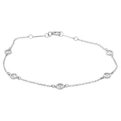 Tiffany & Co. Sterling Silver Diamonds by the Yard Bracelet 7.25"