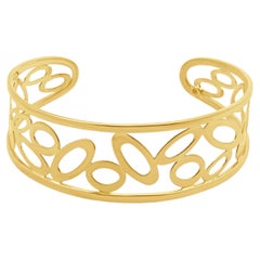 Bracciale a giro aperto Roberto Coin in oro giallo 18 carati "Chic and Shine" da 7,0"