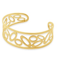 Bracciale a giro aperto Roberto Coin in oro giallo 18 carati "Chic and Shine" da 7,0"