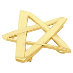 Tiffany & Co. Paloma Picasso 18K Yellow Gold Asymmetrical Star Pin 1983