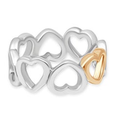 Tiffany & Co. Paloma Picasso Sterling Silver and 18K Rose Gold Loving Heart Ring
