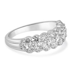 Platinum Prong Set Round Diamond Band