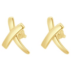 Tiffany & Co. Paloma Picasso 18K Yellow Gold Kiss Stud Earrings