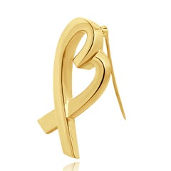 Tiffany & Co. Paloma Picasso 18K Yellow Gold Loving Heart Pin