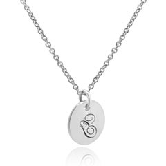Tiffany & Co. Sterling Silver Notes Alphabet "G" Disc Charm Pendant Necklace