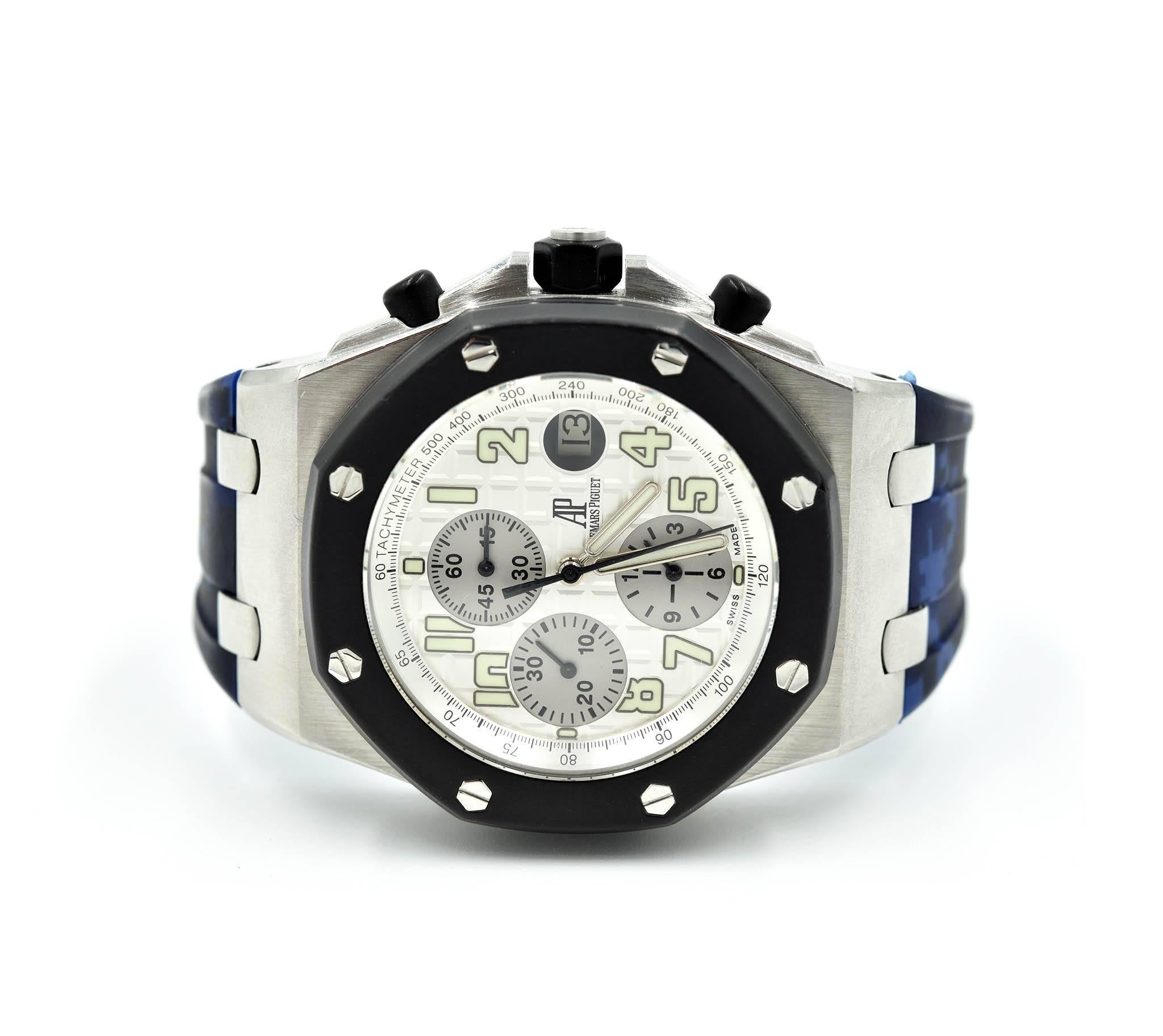 Modern Audemars Piguet stainless steel Royal Oak Offshore Chronograph Wristwatch