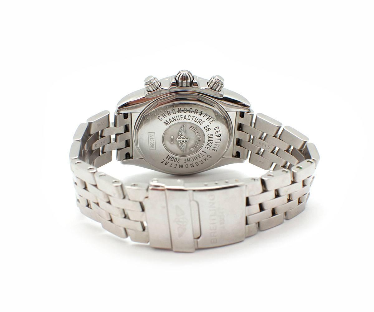 Breitling Stainless Steel Diamond Chronomat Evolution automatic Wristwatch   2