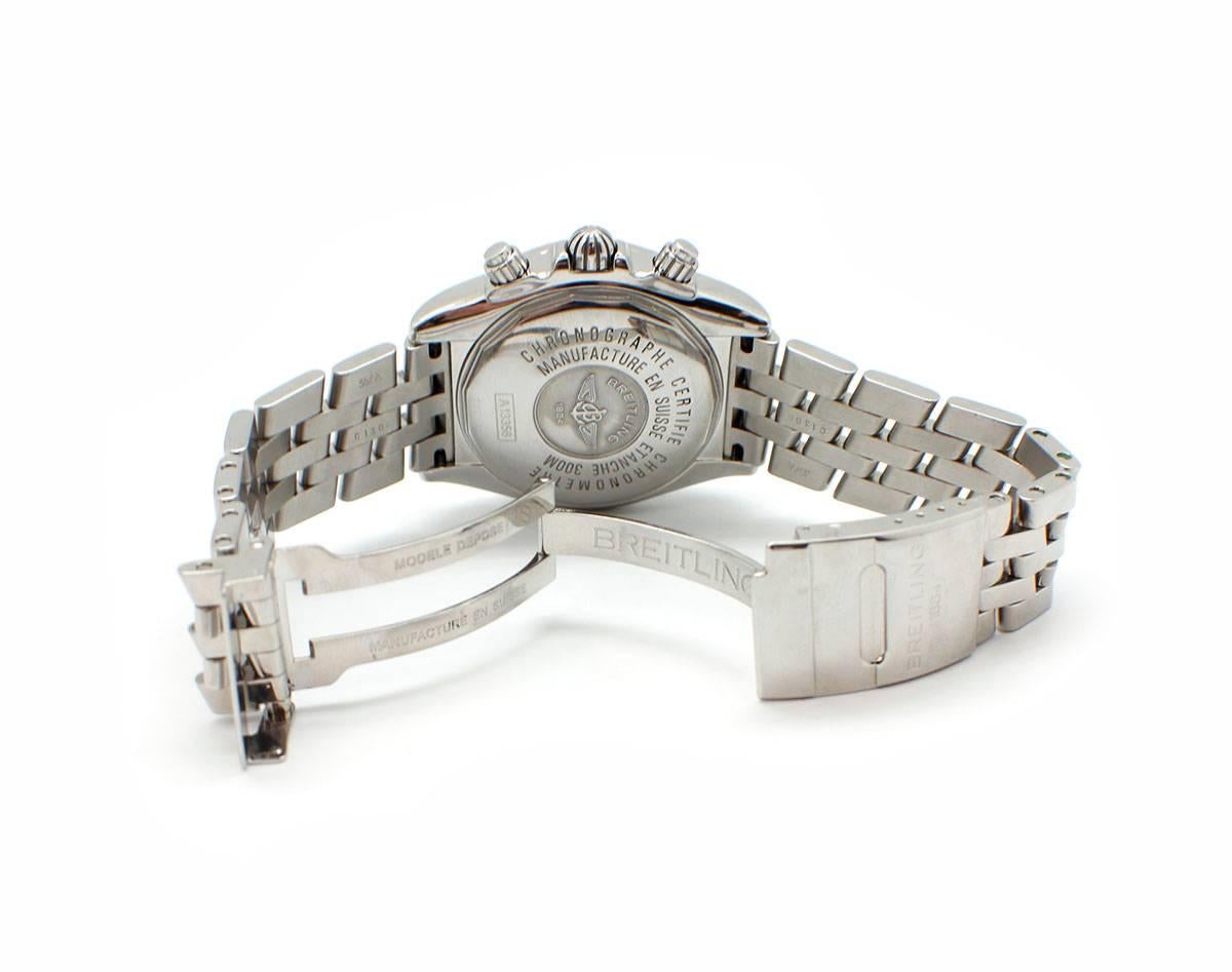 Breitling Stainless Steel Diamond Chronomat Evolution automatic Wristwatch   3