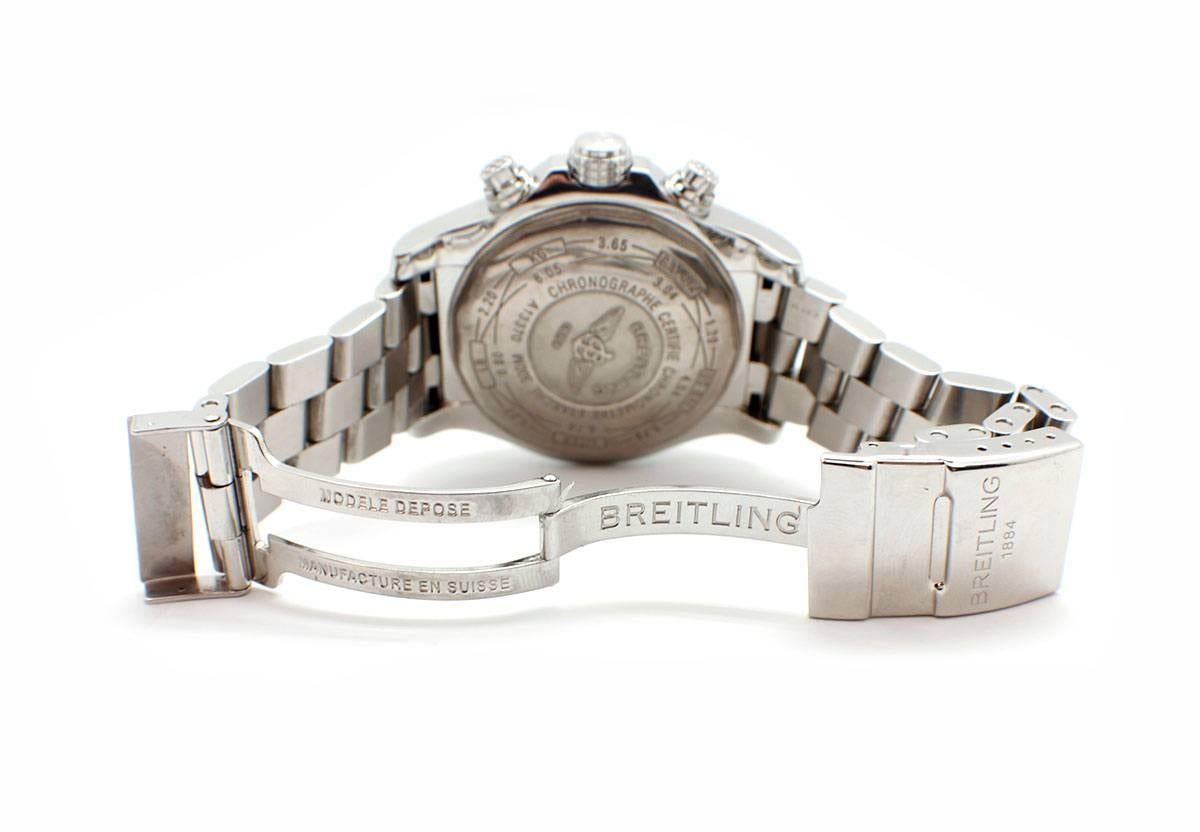 Breitling Stainless Steel Super Avenger Chronograph Wristwatch Ref A13370 2